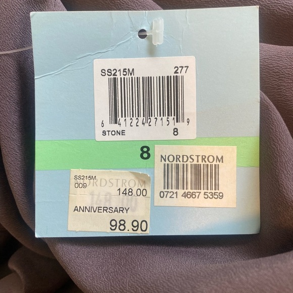 Suzy Chin for Maggy Boutique Greyish Cocktail Dress Size 8 NWT - Picture 3 of 6